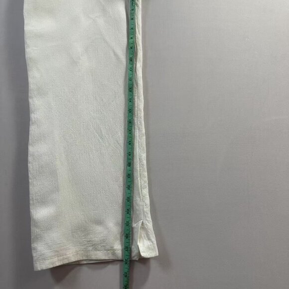 ZARA Women's White High-Waisted Straight-Leg Pants - Picture 12 of 16